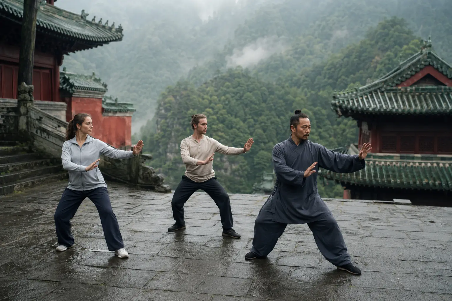 Tai Chi practice in the Wudang Mountains