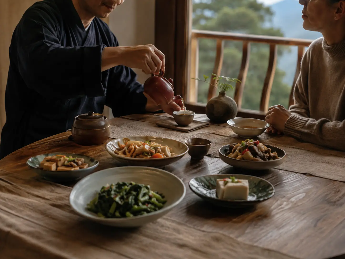 Taoist vegetarian meal and tea experience in the Wudang Mountains
