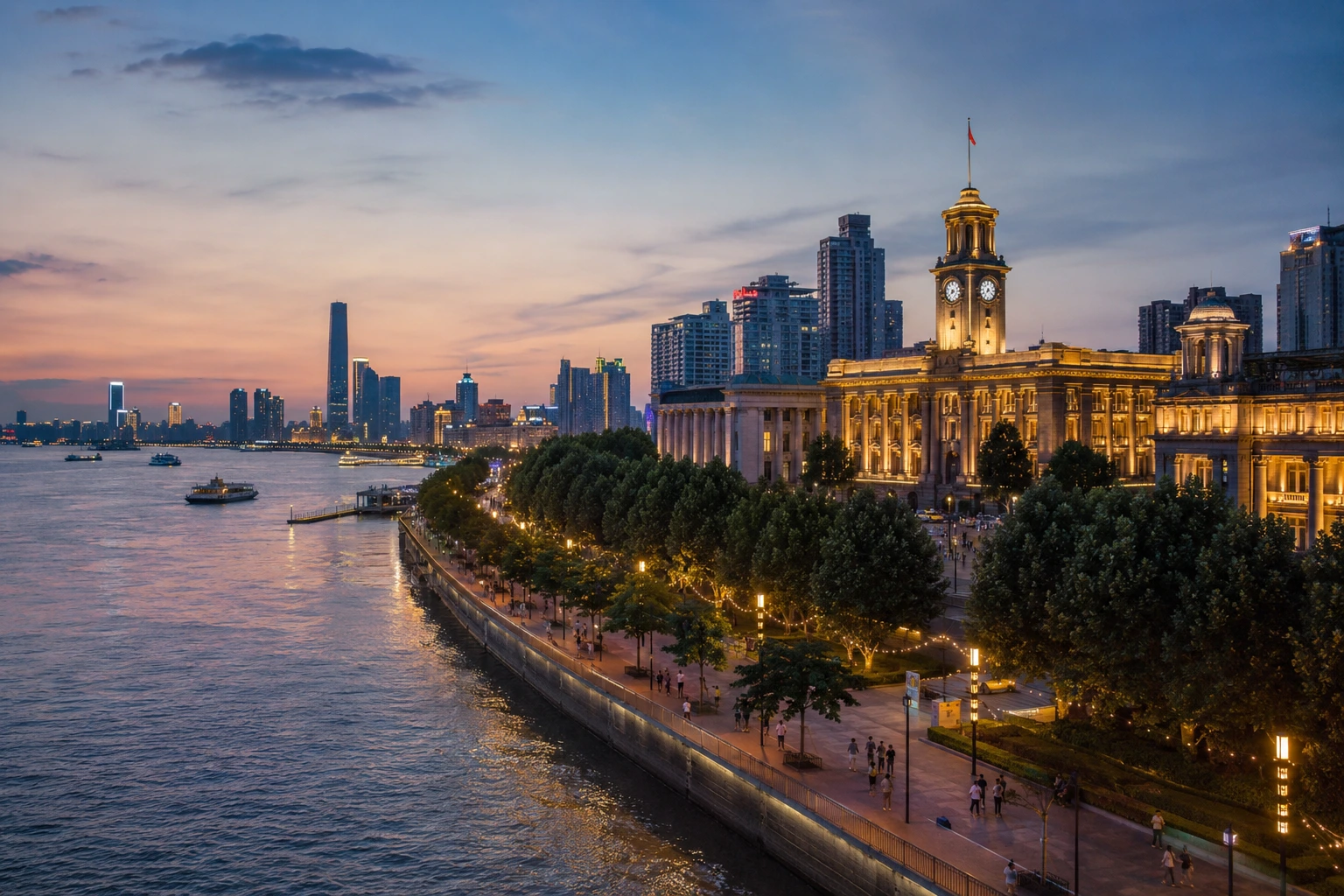 Hankou riverfront beside the Yangtze in Wuhan